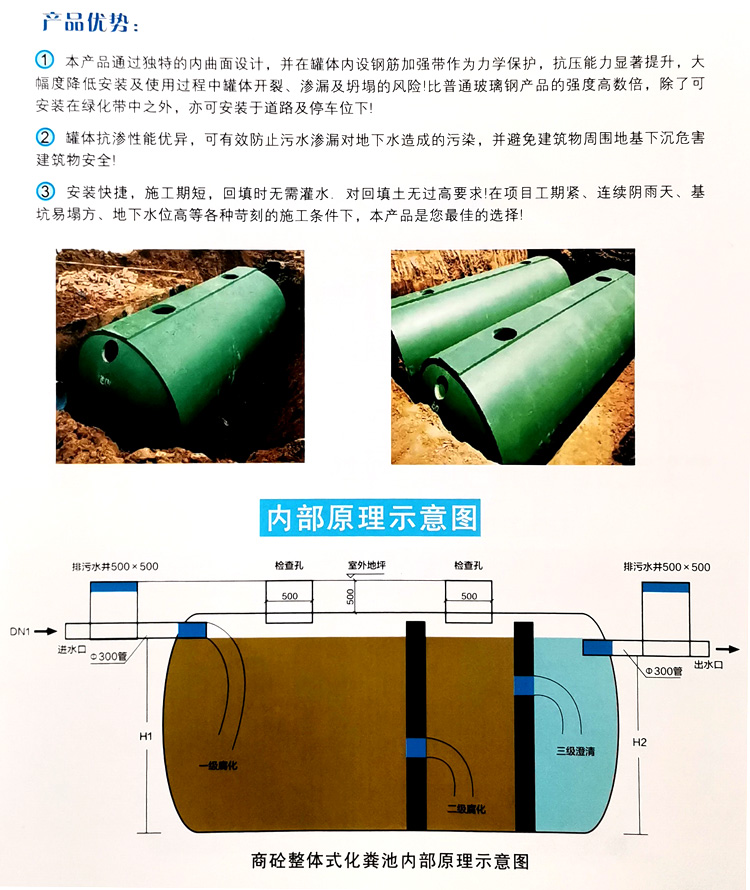 大荔玻璃钢化粪池